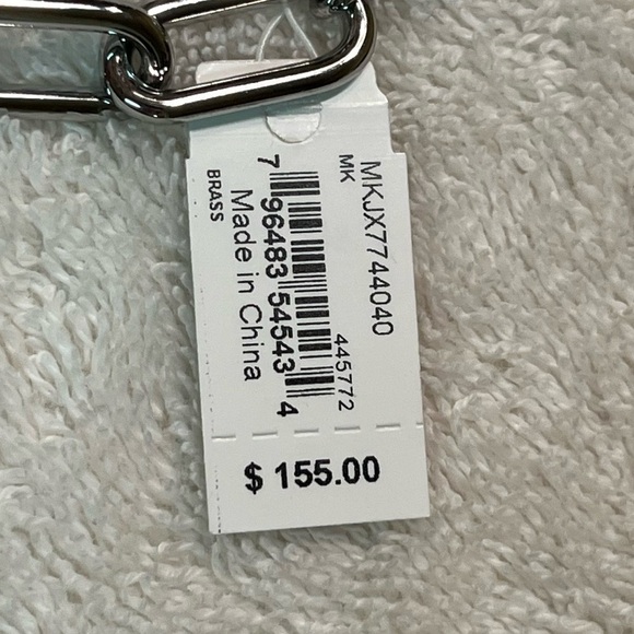 NEW Michael Kors link bracelet. Silver tone. Adjustable two sizes. - Picture 11 of 13